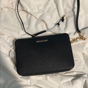 NWT Michael Kors Black Saffiano Leather Crossbody